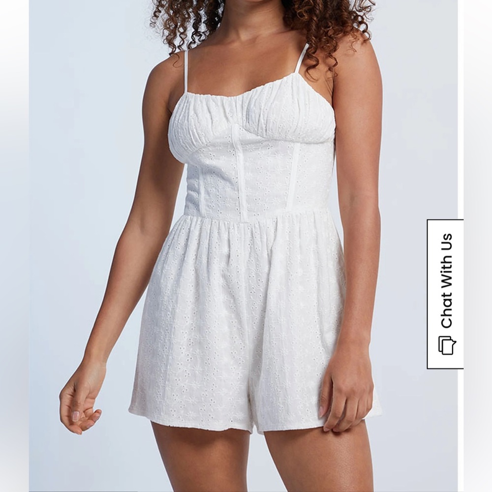 NWT!! Pacsun LA Hearts Eyelet Bustier Romper Size Small